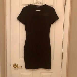 Black Dress With Mesh Cutouts